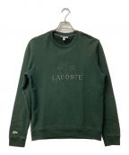 LACOSTEラコステ）の古着「ロゴ&ネーム刺しゅうクルーネックスウェット」｜グリーン