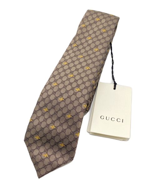 GUCCI（グッチ）GUCCI (グッチ) シルクネクタイ ブラウン サイズ:不明の古着・服飾アイテム