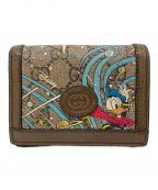 GUCCI×DISNEYグッチ×ディズニー）の古着「2つ折り財布」｜ブラウン