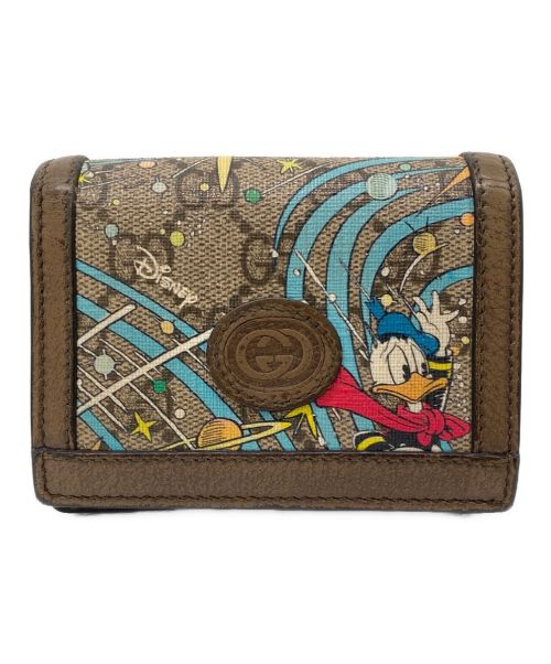 GUCCI（グッチ）GUCCI (グッチ) DISNEY (ディズニー) 2つ折り財布 ブラウンの古着・服飾アイテム