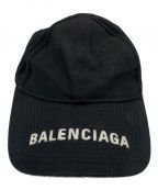 BALENCIAGAバレンシアガ）の古着「ロゴバイザーキャップ」｜ブラック