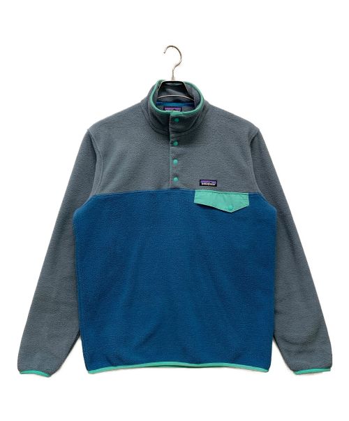 Patagonia（パタゴニア）Patagonia (パタゴニア) メンズ・ライトウェイト・シンチラ・スナップT・プルオーバー グレー×ブルー サイズ:Mの古着・服飾アイテム