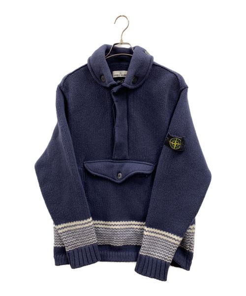 STONE ISLAND（ストーンアイランド）STONE ISLAND (ストーンアイランド) ニットジャケット ネイビー サイズ:Lの古着・服飾アイテム