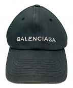 BALENCIAGAバレンシアガ）の古着「ロゴ刺繍ベースボールキャップ」｜ブラック