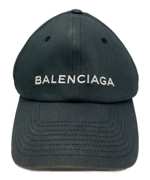 BALENCIAGA（バレンシアガ）BALENCIAGA (バレンシアガ) ロゴ刺繍ベースボールキャップ ブラックの古着・服飾アイテム