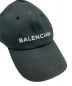 中古・古着 BALENCIAGA (バレンシアガ) ロゴ刺繍ベースボールキャップ ブラック：9800円