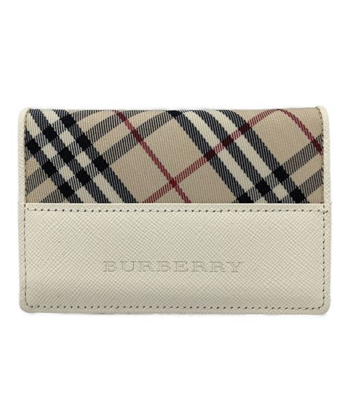 BURBERRY（バーバリー）BURBERRY (バーバリー) BURBERRY　パスケース ホワイト×ベージュの古着・服飾アイテム