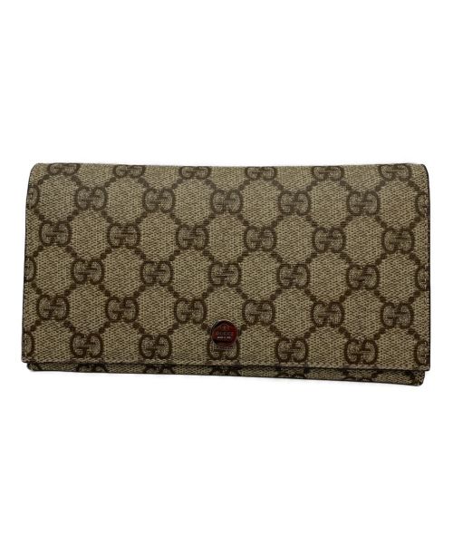 GUCCI（グッチ）GUCCI (グッチ) 長財布 ブラウンの古着・服飾アイテム