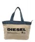 DIESEL（ディーゼル）の古着「デニムキャンバストートバッグ」｜インディゴ×ベージュ