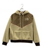 GUCCI×THE NORTH FACEグッチ×ザ ノース フェイス）の古着「Canvas Shearling Jacket」｜ベージュ×ブラウン