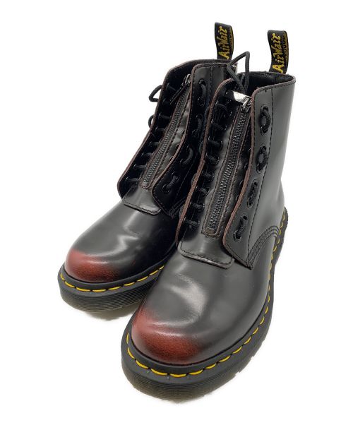 Dr.Martens（ドクターマーチン）Dr.Martens (ドクターマーチン) ブーツ ブラック×レッド サイズ:24ｃｍの古着・服飾アイテム