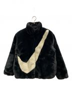 NIKEナイキ）の古着「AS W NSW JKT FAUX FUR」｜ブラック×ホワイト