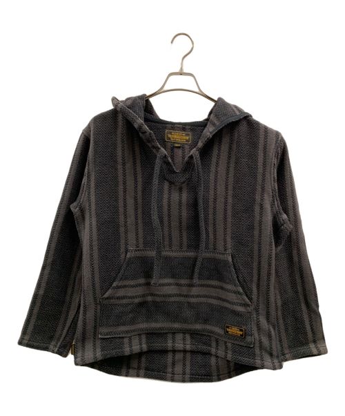 NEIGHBORHOOD（ネイバーフッド）NEIGHBORHOOD (ネイバーフッド) メキシカンパーカー プルオーバー ブラック×グレー サイズ:Sの古着・服飾アイテム