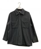 AURALEEオーラリー）の古着「CASHMERE WOOL BRUSHED JERSEY BIG SHIRTS」｜ブラック