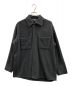 AURALEE（オーラリー）の古着「CASHMERE WOOL BRUSHED JERSEY BIG SHIRTS」｜ブラック