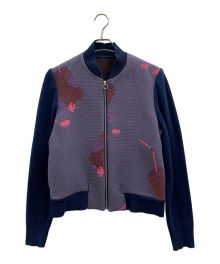 PAUL SMITH（ポールスミス）の古着「Paul Smith　ジップブルゾン」｜パープル×ネイビー