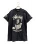 stussy（ステューシー）の古着「stussy プリントTシャツ」｜ブラック×ホワイト