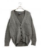 aran WOOLLEN MILLSアラン ウーレンミルズ）の古着「aran woollen mills　ケーブルニットカーディガン」｜グレー