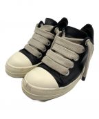 RICK OWENSリックオウエンス）の古着「JUMBOLACED LOW SNEAKERS」｜ブラック×ホワイト