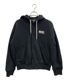 DIESEL（ディーゼル）の古着「DIESEL リバーシブルスウェットジャケット」｜ブラック