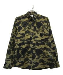 A BATHING APE（アベイシングエイプ）の古着「1St Camo Bd Shirt」｜オリーブ