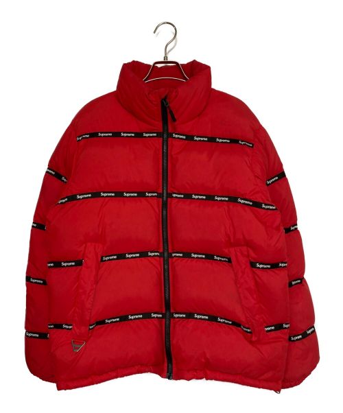 SUPREME（シュプリーム）SUPREME (シュプリーム) Logo Tape Puffy Jacket レッド サイズ:Sの古着・服飾アイテム