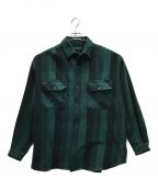 NAUTICAノーティカ）の古着「ネルシャツ」｜グリーン×ブラック