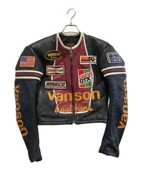 VANSON（バンソン）VANSON (バンソン) シングルライダースジャケット ブラック サイズ:Sの古着・服飾アイテム