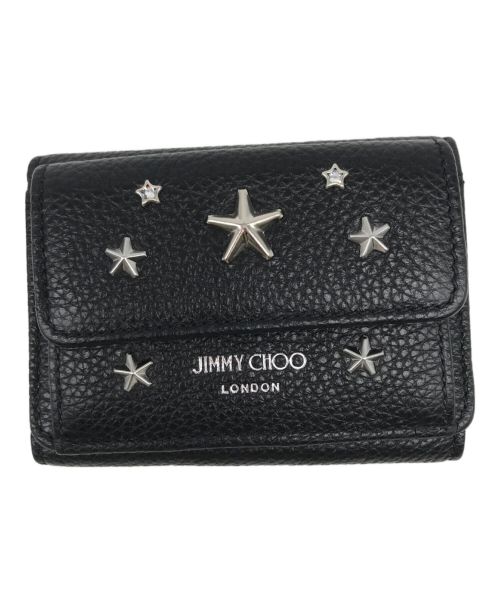 JIMMY CHOO（ジミーチュウ）JIMMY CHOO (ジミーチュウ) 2つ折り財布 ブラックの古着・服飾アイテム