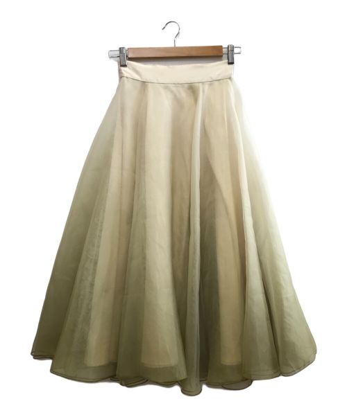 eimy istoire（エイミーイストワール）eimy istoire (エイミーイストワール) エアリーグラデーションスカート 黄緑 サイズ:XSの古着・服飾アイテム