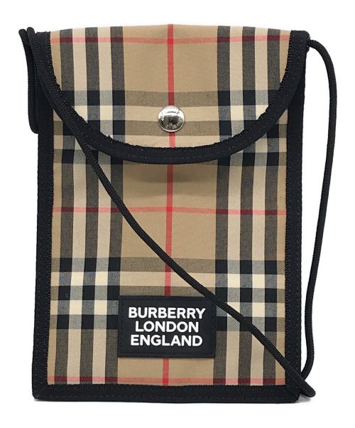 BURBERRY LONDON（バーバリーロンドン）BURBERRY LONDON (バーバリーロンドン) ショルダーポーチ ベージュ×ブラックの古着・服飾アイテム