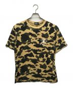 A BATHING APE×STUSSYアベイジングエイプ×ステューシー）の古着「Tシャツ」｜ベージュ