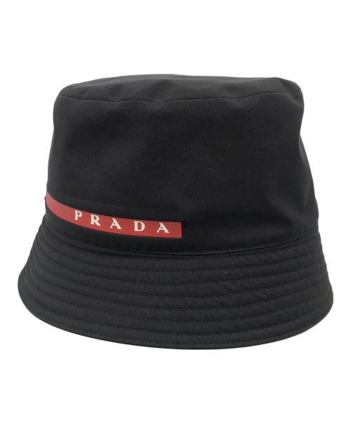 PRADA SPORTS（プラダスポーツ）PRADA SPORTS (プラダスポーツ) ナイロンバケットハット ブラック×レッド サイズ:Lの古着・服飾アイテム