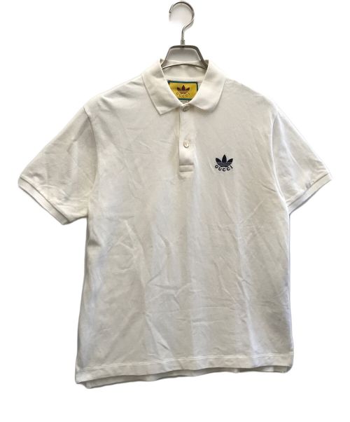 GUCCI（グッチ）GUCCI (グッチ) adidas (アディダス) ポロシャツ ホワイト サイズ:xsの古着・服飾アイテム