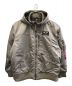 ALPHA INDUSTRIES（アルファインダストリーズ）の古着「フーデットリブジャケット」｜ベージュ