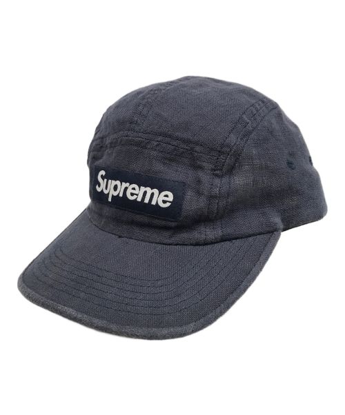 SUPREME（シュプリーム）Supreme (シュプリーム) リネンキャンプキャップ ネイビーの古着・服飾アイテム