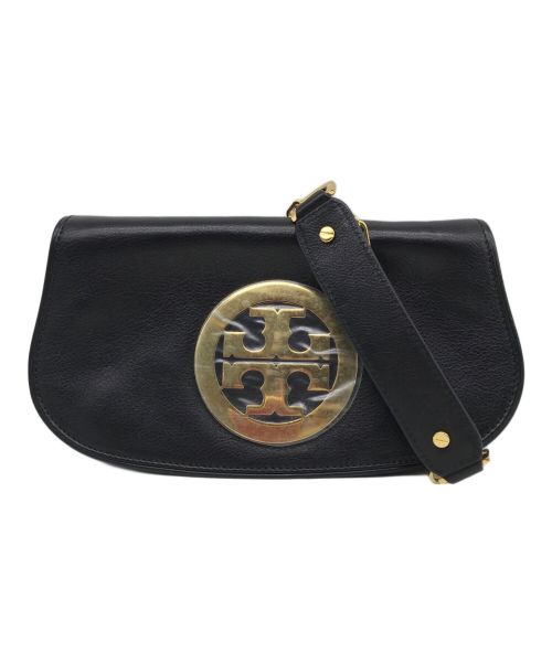 TORY BURCH（トリーバーチ）TORY BURCH (トリーバーチ) チェーンショルダーバッグ ブラック×ゴールドの古着・服飾アイテム