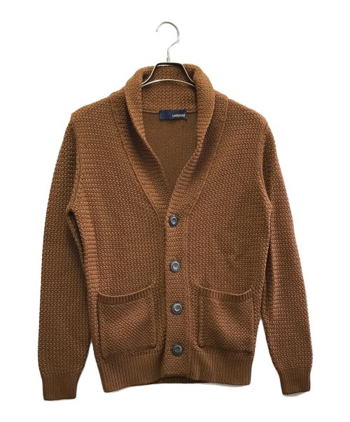 LARDINI（ラルディーニ）LARDINI (ラルディーニ) ショールカラーニットカーディガン ブラウン サイズ:46の古着・服飾アイテム