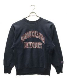 Champion REVERSE WEAVE（チャンピオン リバース ウィーブ）の古着「90's カレッジロゴスウェット」｜ネイビー