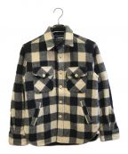 H.R.MARKET×WOOLRICHハリウッドランチマーケッド×ウールリッチ）の古着「エルボーパッチ付きジャケット」｜アイボリー×ブラック