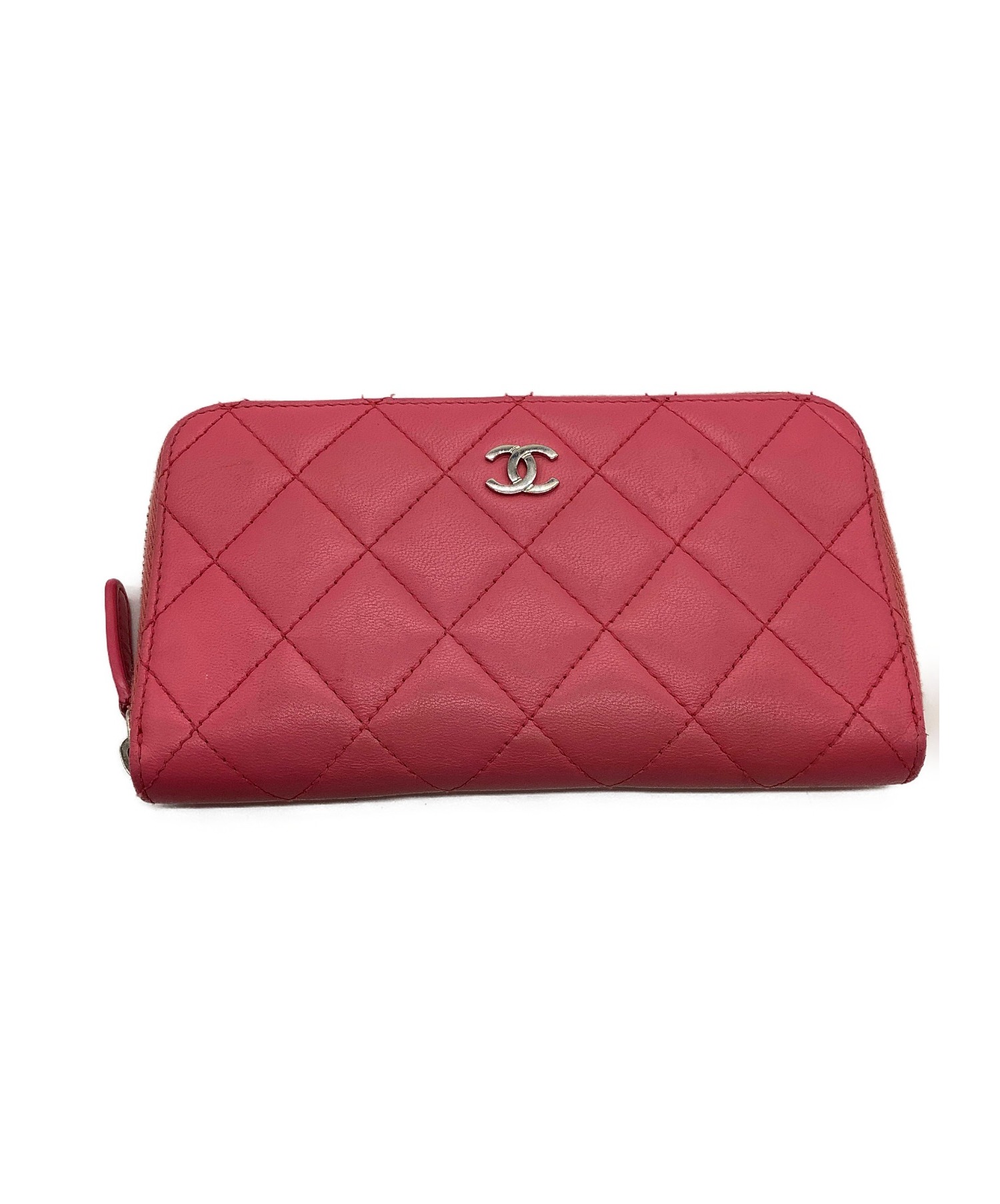 中古 古着通販 Chanel シャネル ラウンドファスナーウォレット ピンク マトラッセ 2b415 ブランド 古着通販 トレファク公式 Trefac Fashion