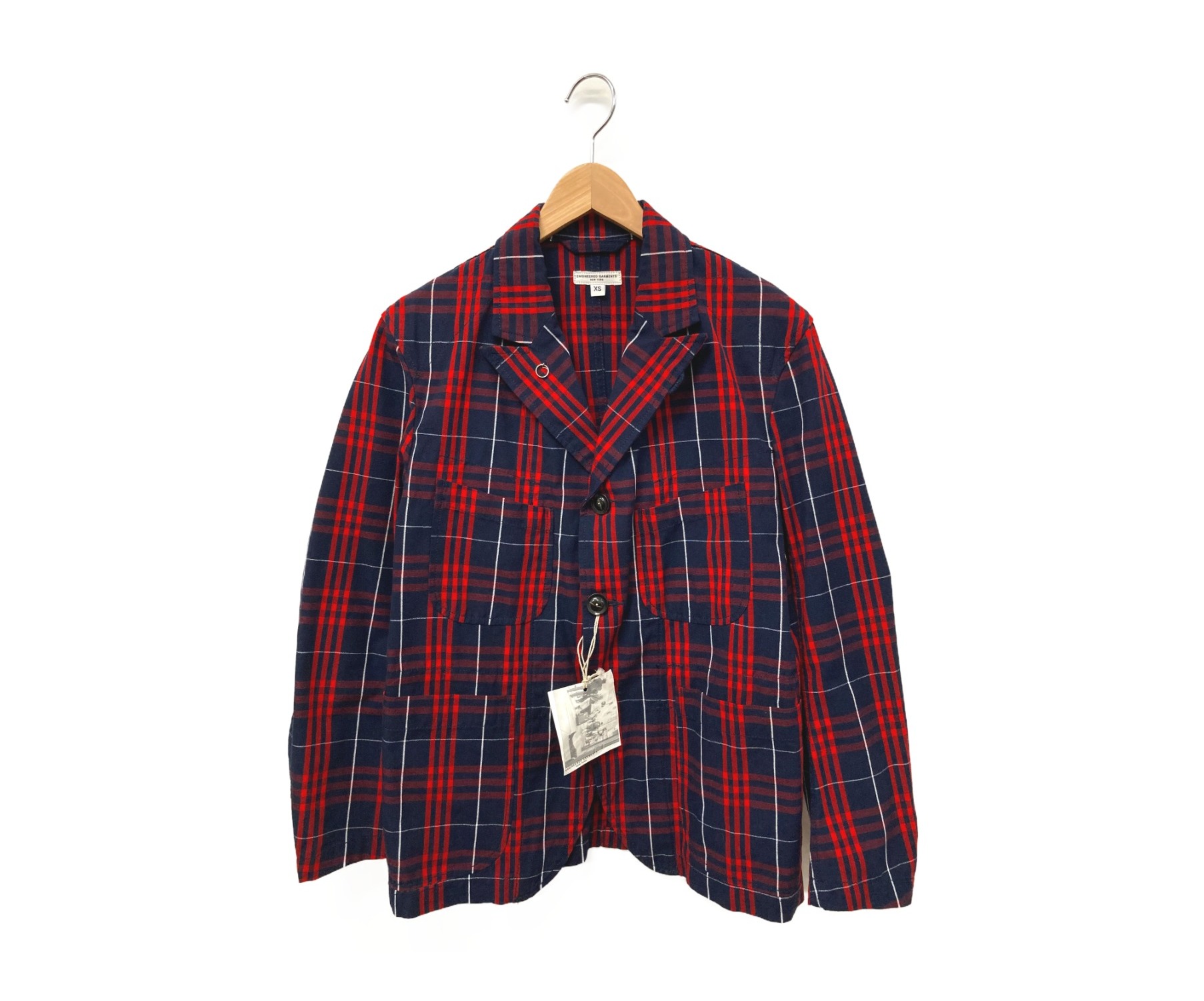 中古 古着通販 Engineered Garments エンジニアードガーメンツ ベイカージャケット レッド ネイビー サイズ Xs 未使用品 チェック オールシーズン ブランド 古着通販 トレファク公式 Trefac Fashion