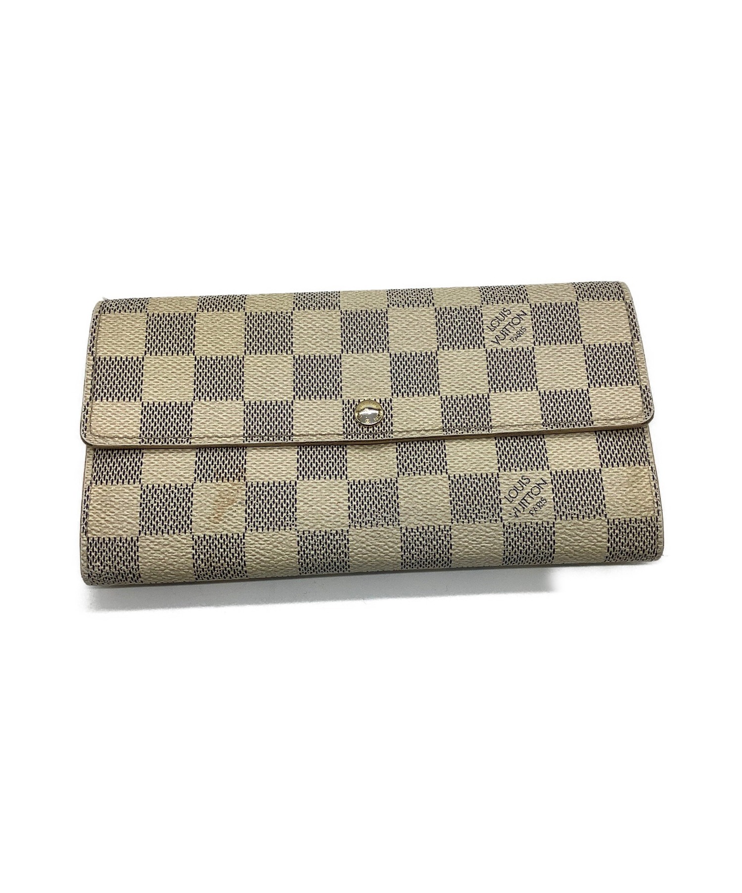 中古 古着通販 Louis Vuitton ルイ ヴィトン 2つ折り財布 ホワイト ダミエ アズール N Ca21 ブランド 古着通販 トレファク公式 Trefac Fashion