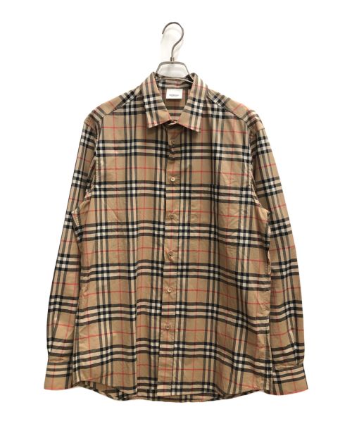 BURBERRY（バーバリー）BURBERRY (バーバリー) ノヴァチェックシャツ ベージュ×ブラック サイズ:Ｍの古着・服飾アイテム