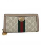 GUCCIグッチ）の古着「GGスプリーム オフディア ジップアラウンドウォレット」｜ベージュ