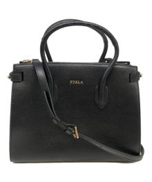 FURLA（フルラ）の古着「2WAYスクエアバッグ」｜ブラック