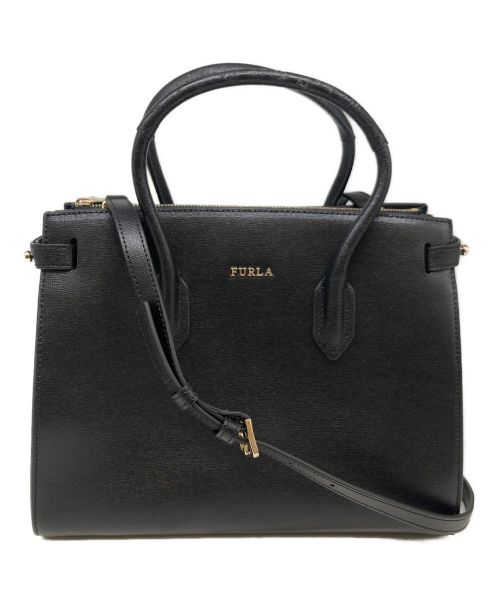 FURLA（フルラ）FURLA (フルラ) 2WAYスクエアバッグ ブラックの古着・服飾アイテム