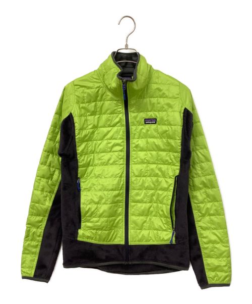 Patagonia（パタゴニア）Patagonia (パタゴニア) Nano Puff Hybrid JKT 黄緑×ブラック サイズ:S 未使用品の古着・服飾アイテム