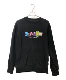 X-LARGE（エクストララージ）の古着「MULTI COLLEGE LOGO CREW NECK SWEAT」｜ブラック