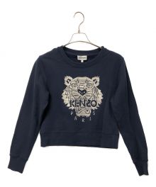 KENZO（ケンゾー）の古着「Cotton Slim Fit Version Tiger Head Embroidered Round Neck」｜ネイビー